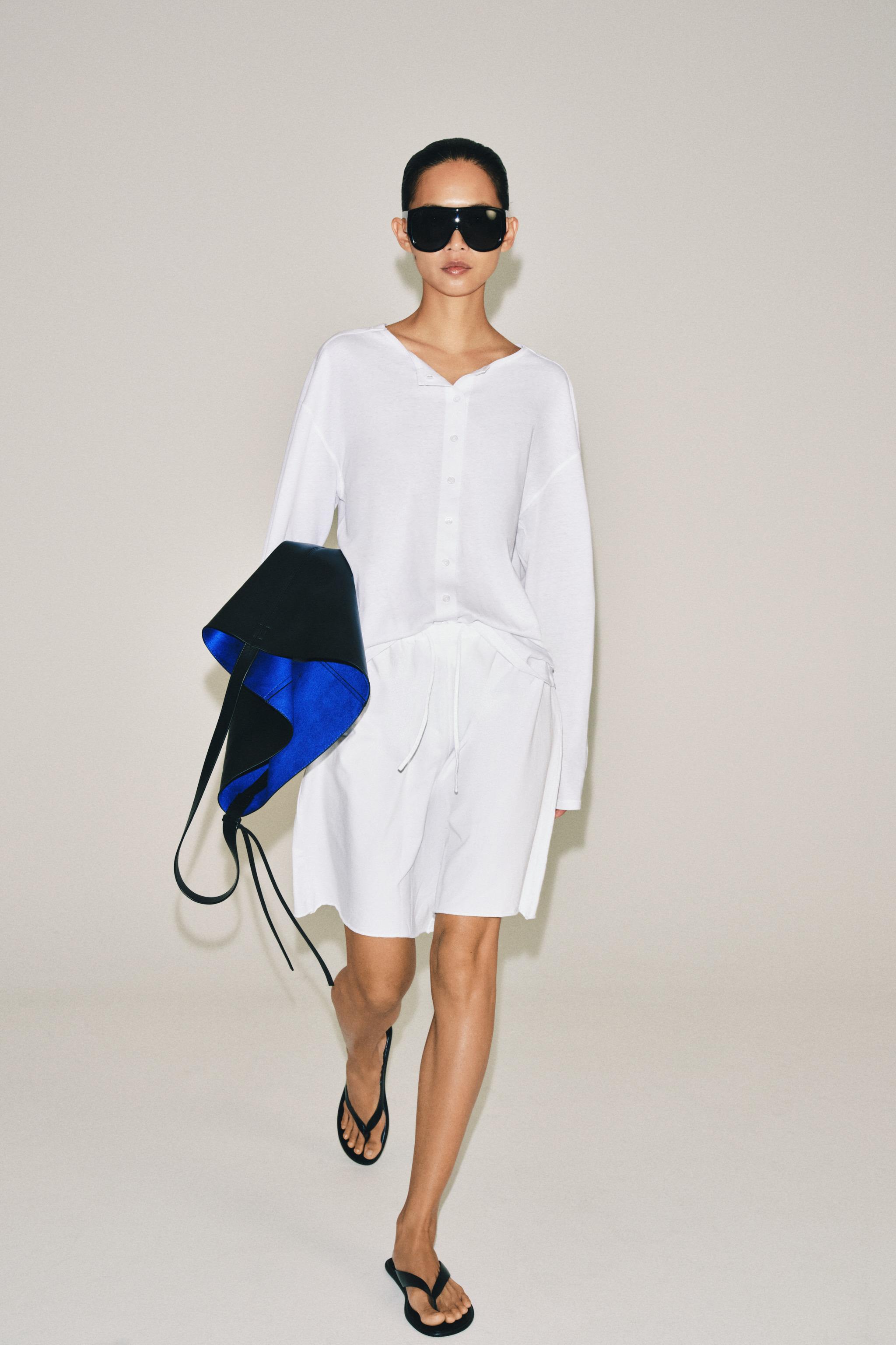 BUTTON-UP T-SHIRT — White