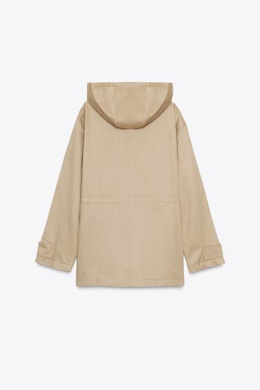 HOODED MULTI-POCKET JACKET - camel by Zara - Image 10