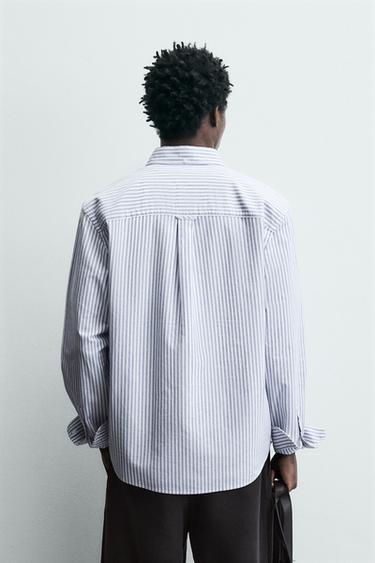 TEXTURED OXFORD SHIRT - Blue/White by Zara - Image 2