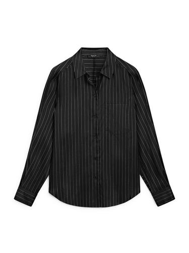 Chemise rayée fluide - STUDIO - Noir de Zara