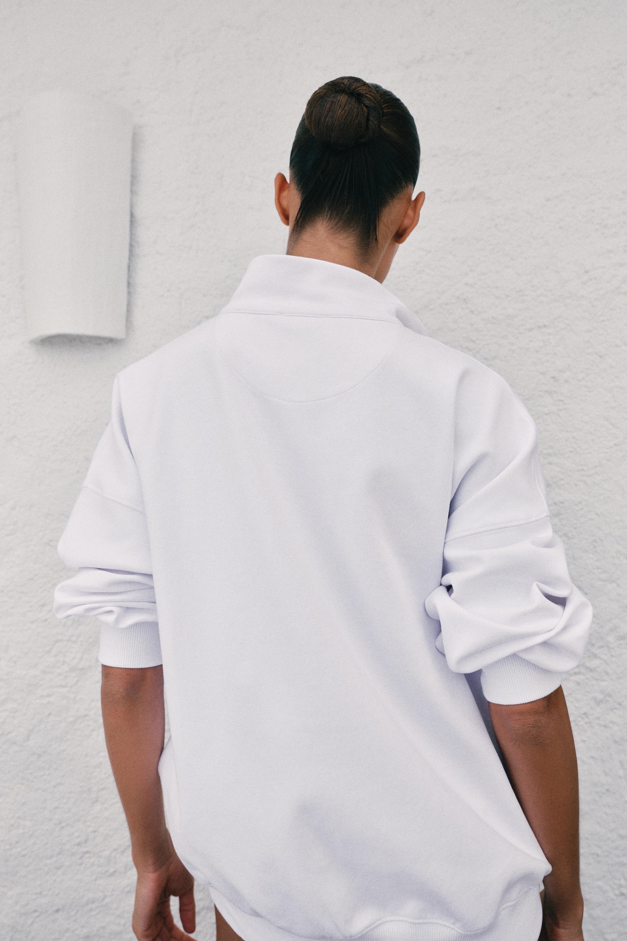 FERMUARLI OVERSIZE SWEATSHIRT - Görsel 4