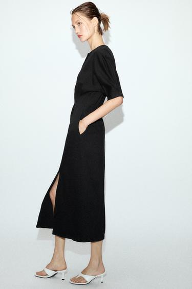 ZW COLLECTION DRESS WITH DARTS - Black by Zara