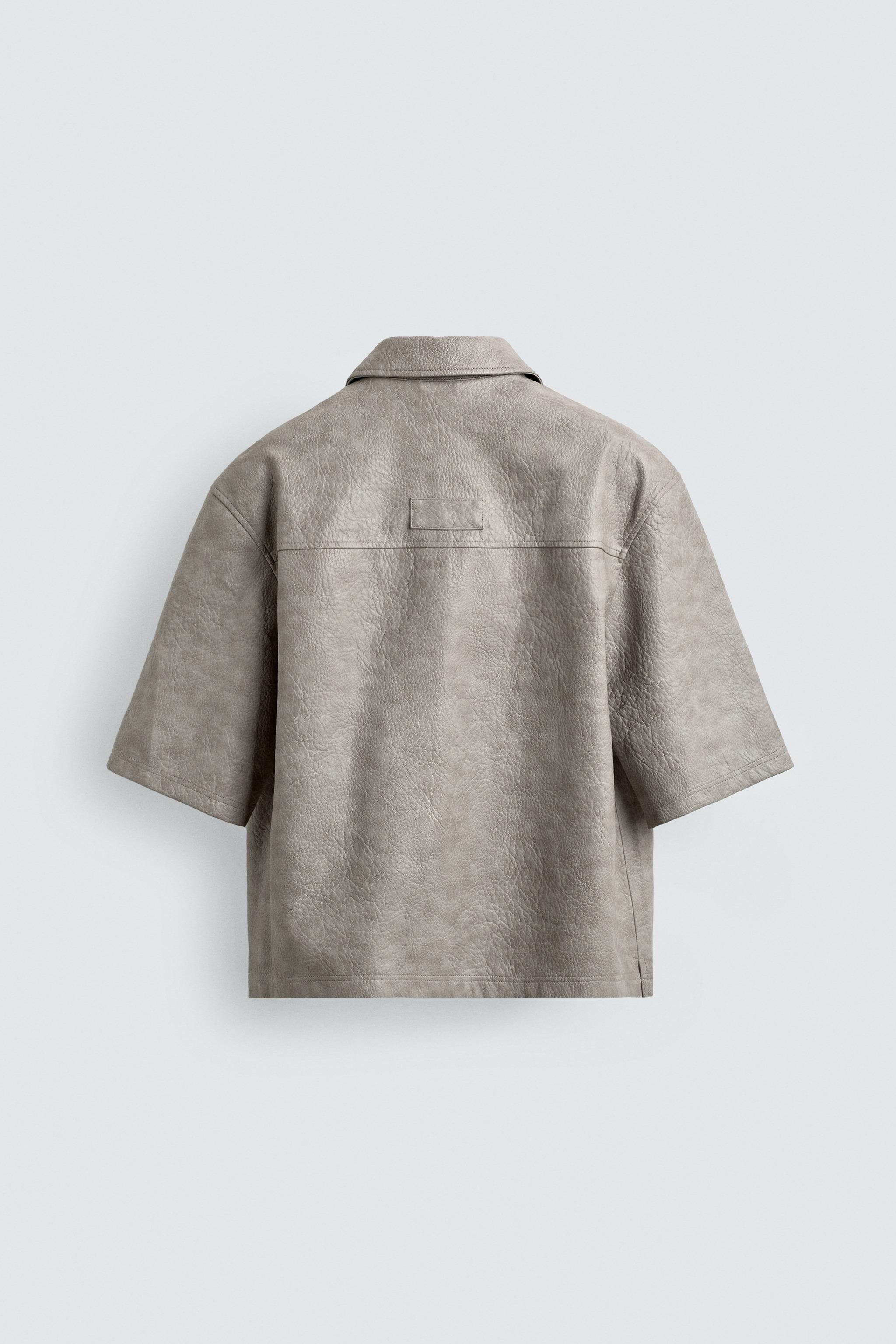 SURCHEMISE RELAXED FIT MATIÈRE SYNTHÉTIQUE