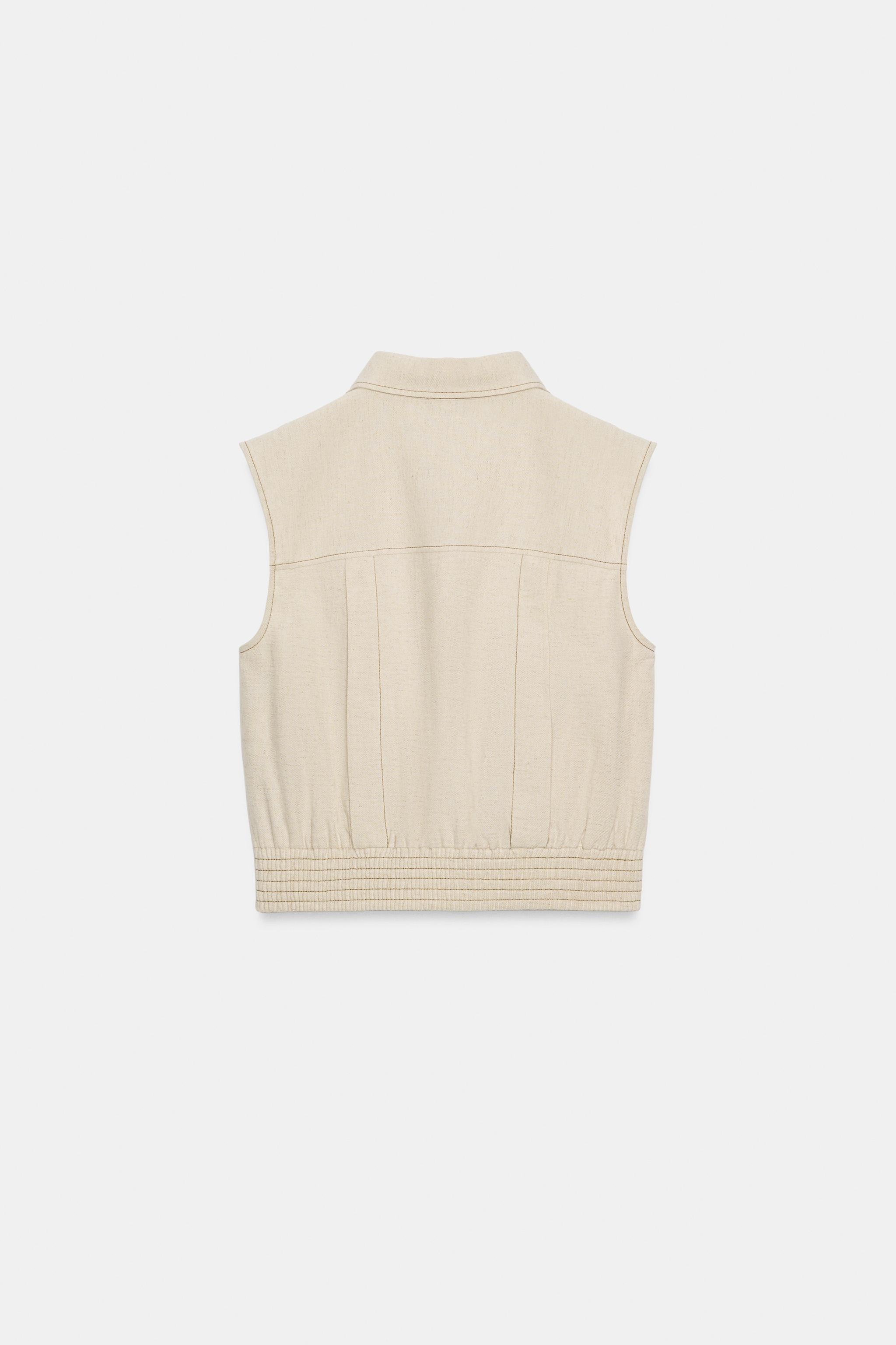 TOP SANS MANCHES EN LIN