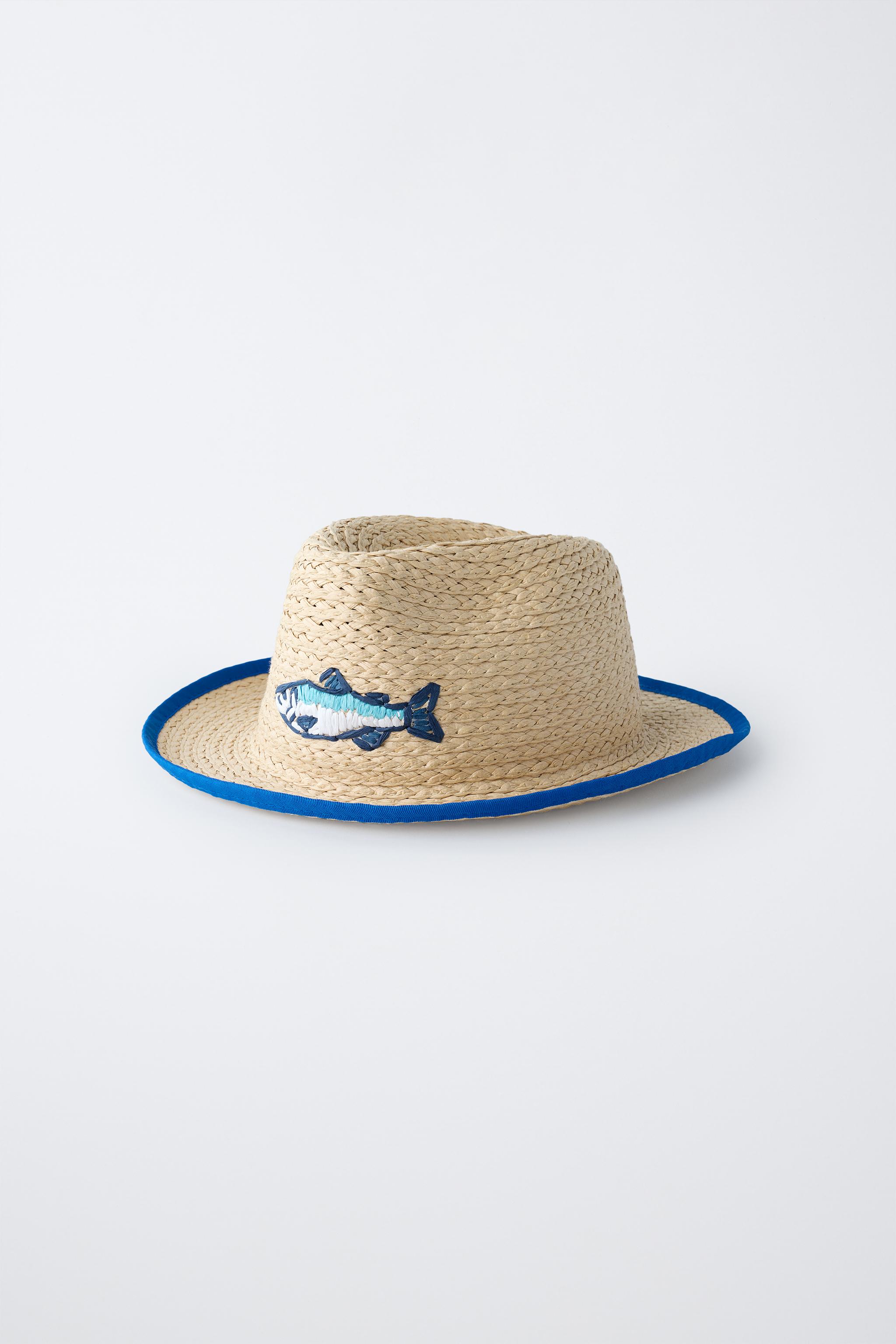 EMBROIDERED STRAW HAT
