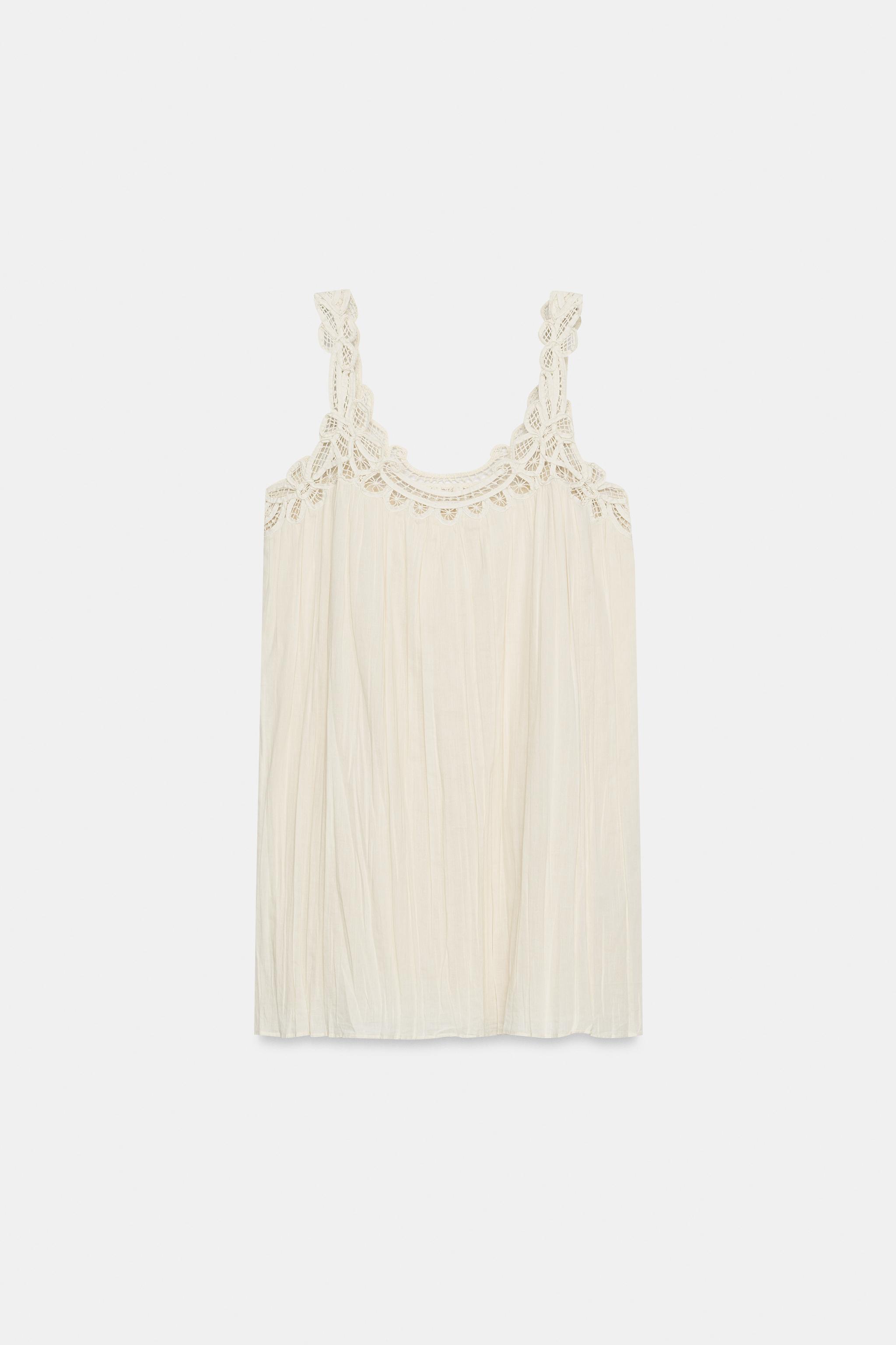 ZW COLLECTION EMBROIDERED STRAP DRESS