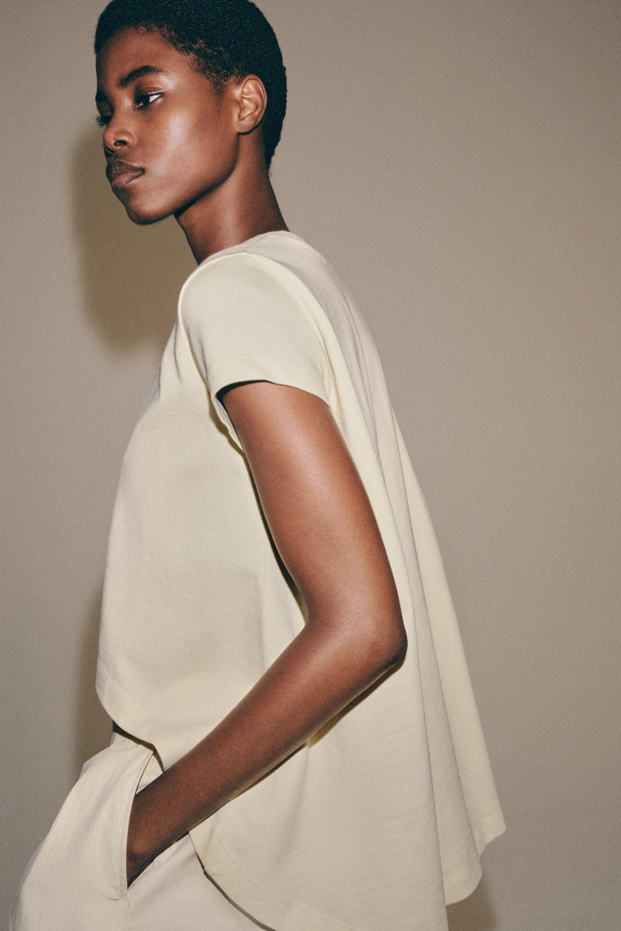 ASYMMETRIC COTTON T-SHIRT
