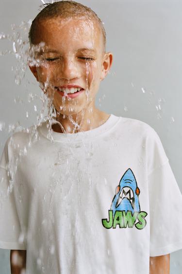 CAMISETA PELICULA JAWS © 50TH ANNIVERSARY - Blanco de Zara - Imagen 0