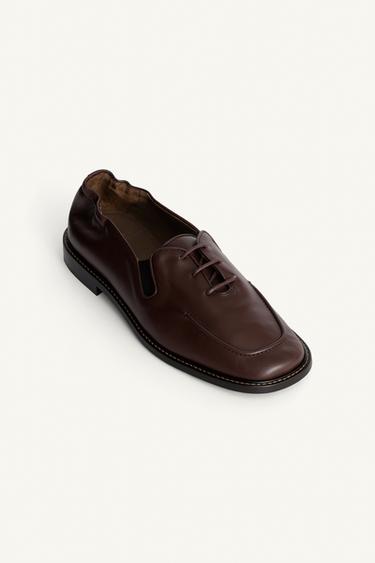 LEATHER SHOES - Burgundy Red by Zara - Image 6