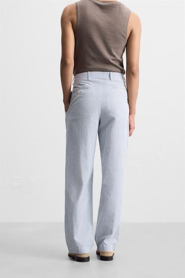 SEERSUCKER TROUSERS - striped by Zara - Image 2