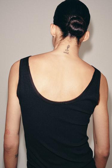 CONTRAST STRAP TOP - Black by Zara - Image 2