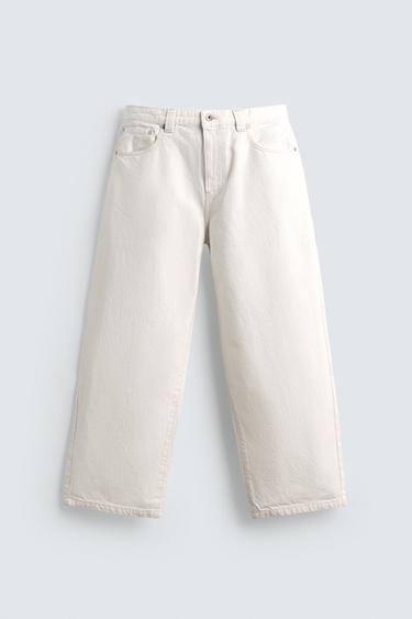 JEANS BALLOON FIT - أبيض by Zara