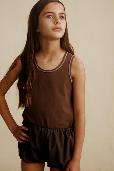 MAGLIETTA IMPUNTURE CREATED BY CARAMEL LONDON X ZARA - Marrone di Zara