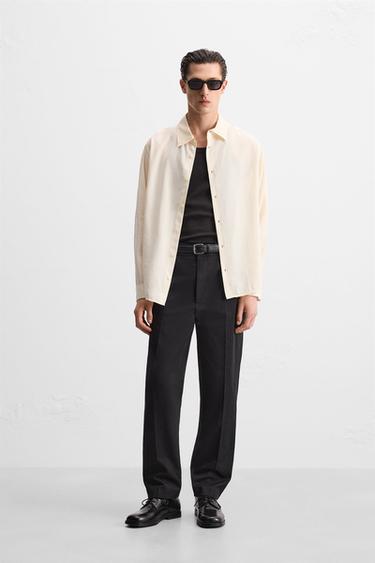 REGULAR FIT CHINO TROUSERS - Black by Zara - Image 0