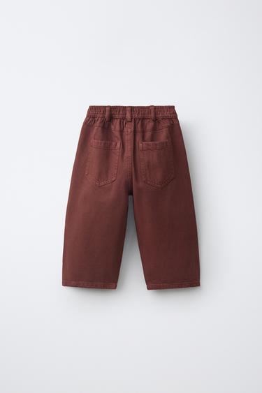 BAGGY TWILL PANTS — Intense red 2