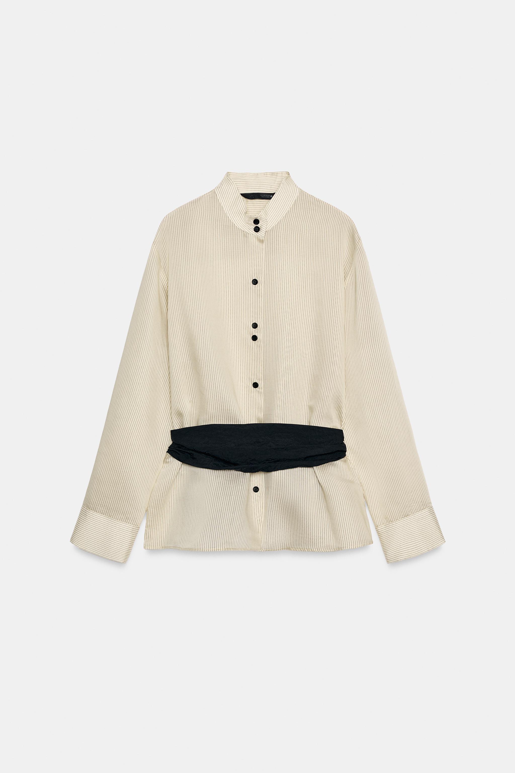 STRIPED CUMMERBUND SHIRT ZW COLLECTION