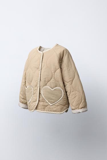 VESTE MATELASSÉE CŒURS - brun de Zara - Image 1