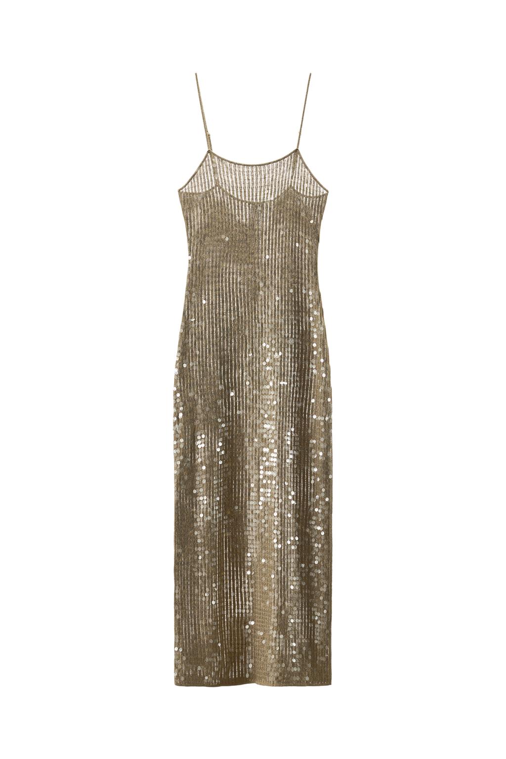 SEQUIN KNIT MIDI DRESS - image 3