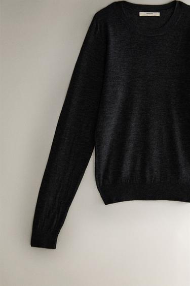 WOOL AND SILK SWEATER - Grey by Zara - Image 2
