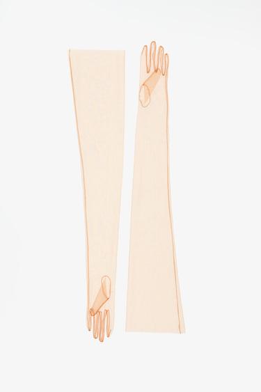 LONG TULLE GLOVES LIMITED EDITION — Orange 1
