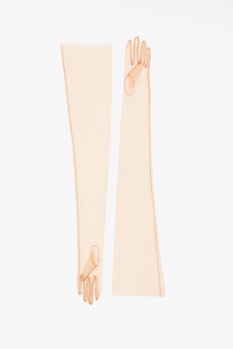 LONG TULLE GLOVES LIMITED EDITION — Orange