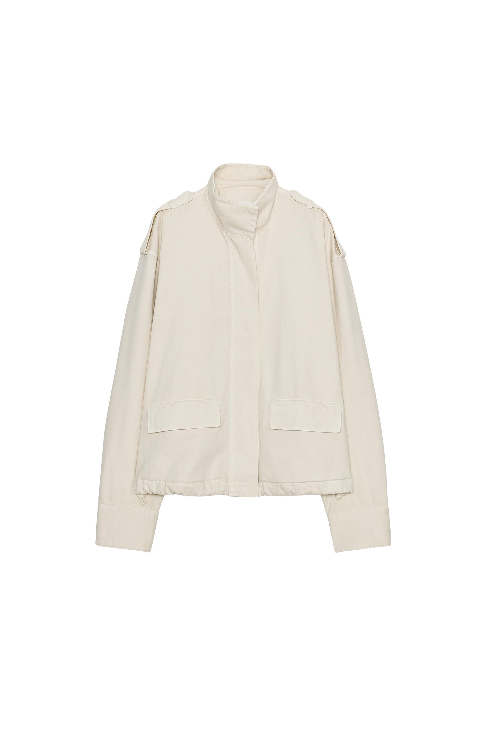 HIGH COLLAR JACKET - Oyster-white | ZARA United States