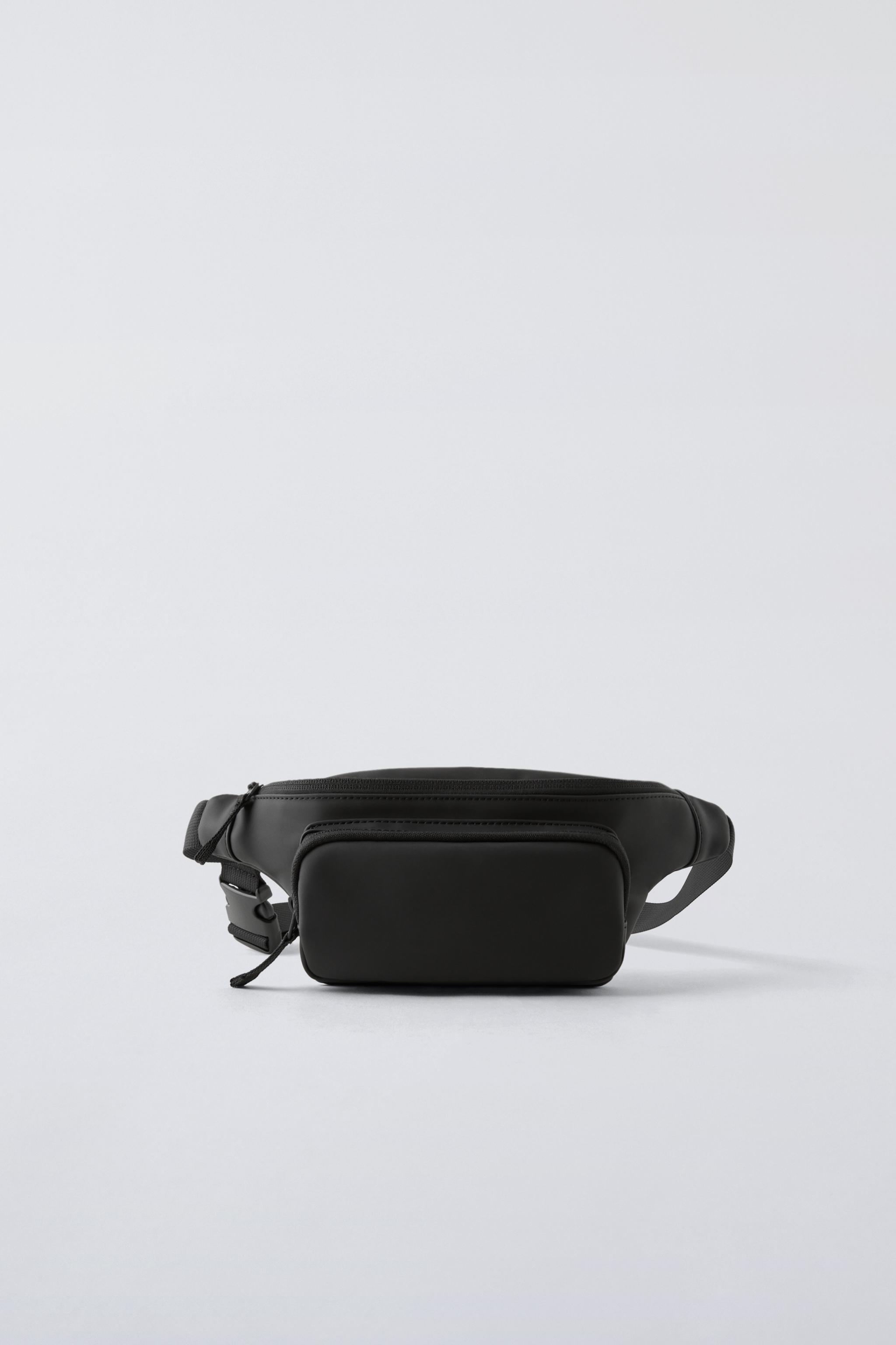 RUBBERIZED BELT BAG Black ZARA United States