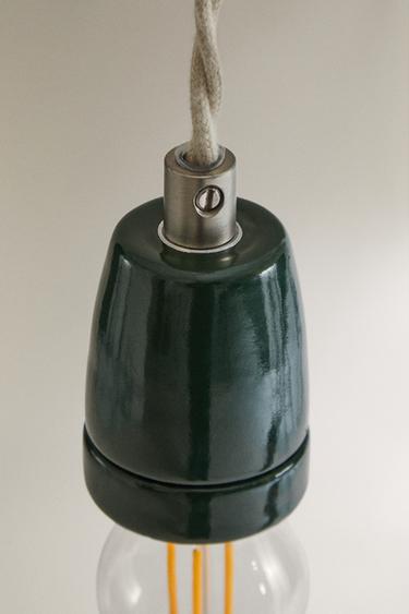 CERAMIC CEILING LIGHT CABLE - Green by Zara - Image 2