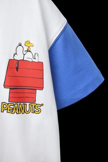 CONJUNTO JOGGING CAMISETA Y BERMUDA SNOOPY PEANUTS™ - Verde / Crudo de Zara