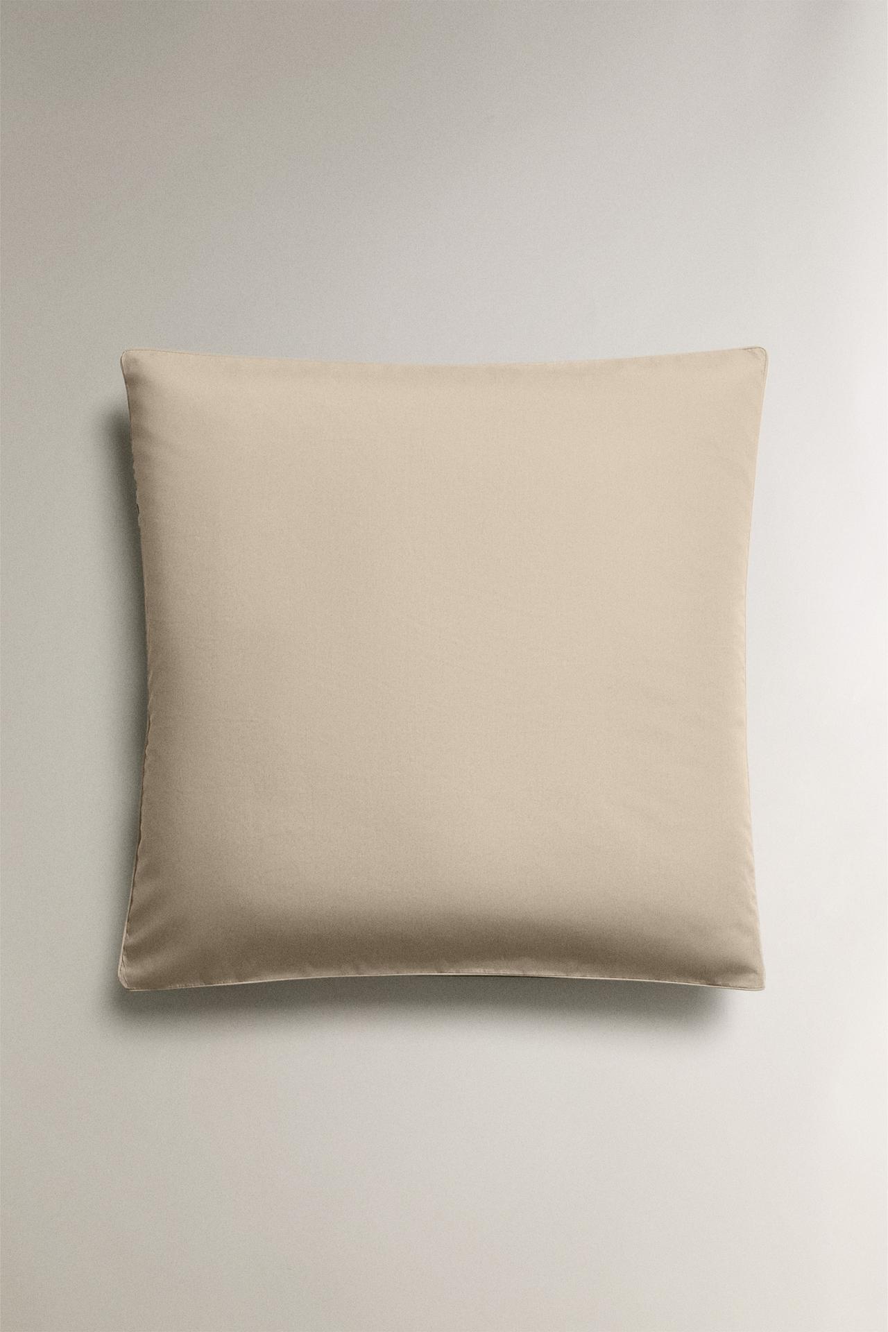 COTTON PERCALE PILLOWCASE (300 THREAD COUNT) — Beige