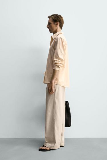 CHEMISE SEMI-TRANSPARENTE COUPE DÉCONTRACTÉE - Écru de Zara - Image 3