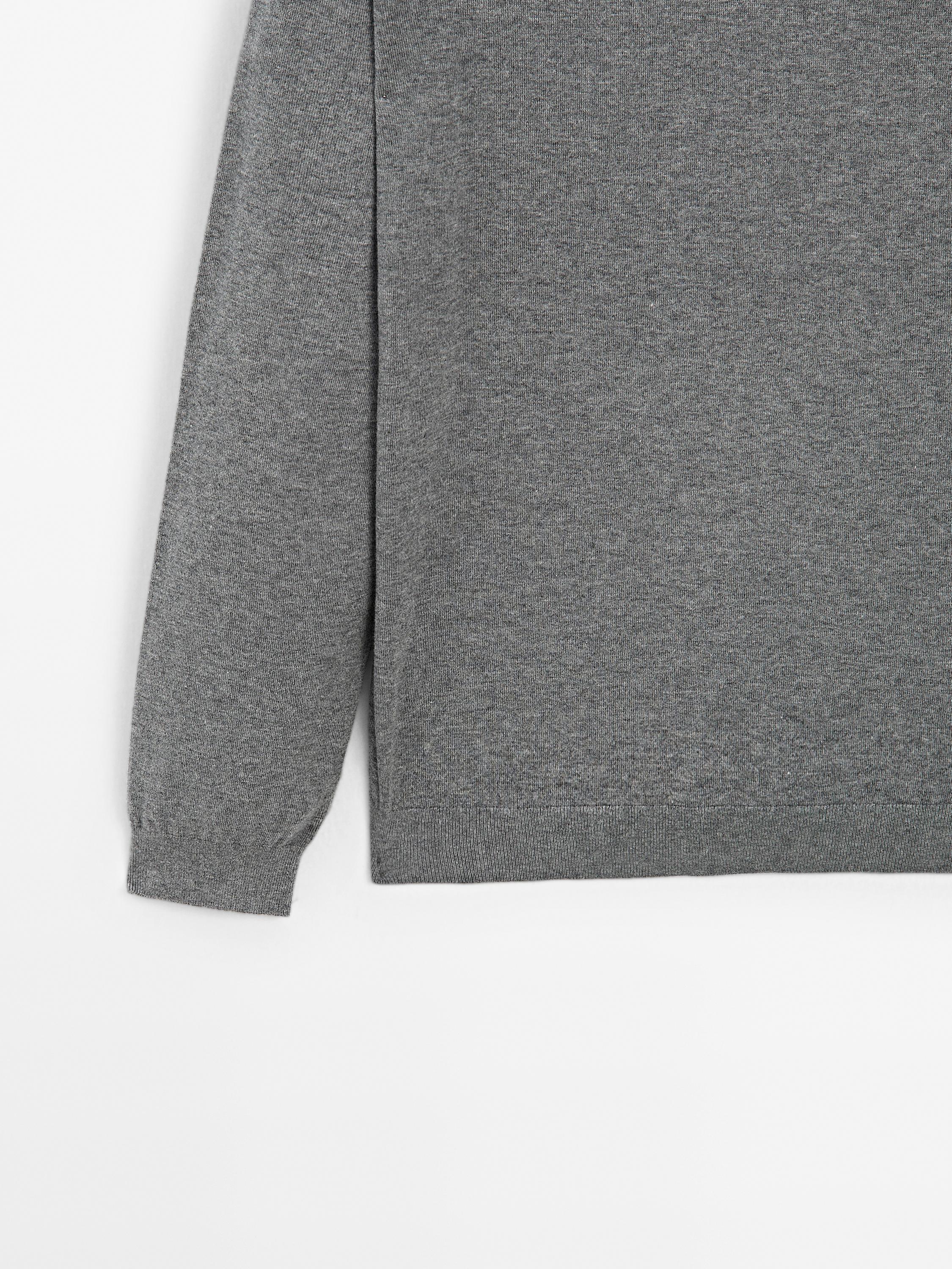 V-neck knit sweater