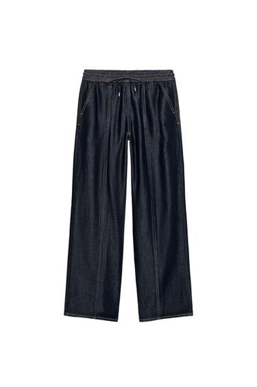 Z1975 HIGH-WAIST WIDE-LEG JOGGER JEANS - Blue by Zara