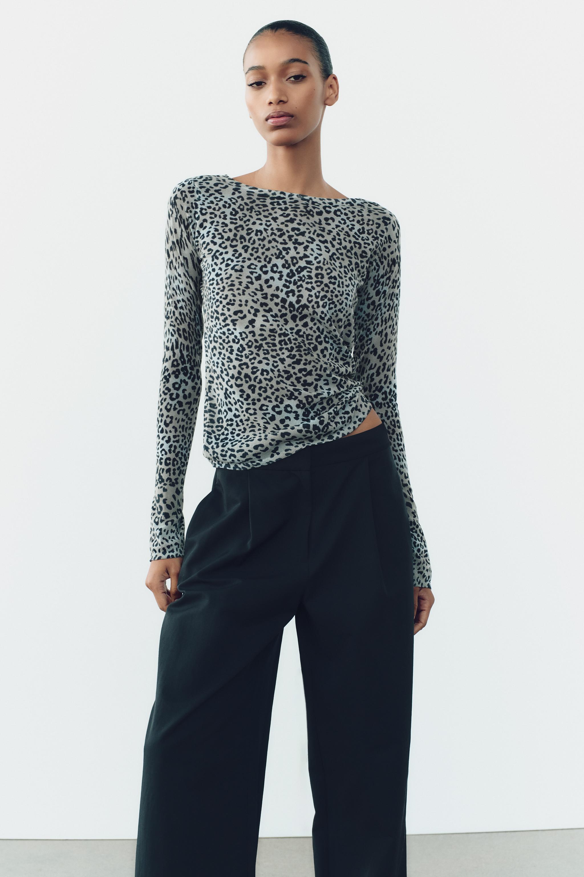 Maglia leopardata zara on sale