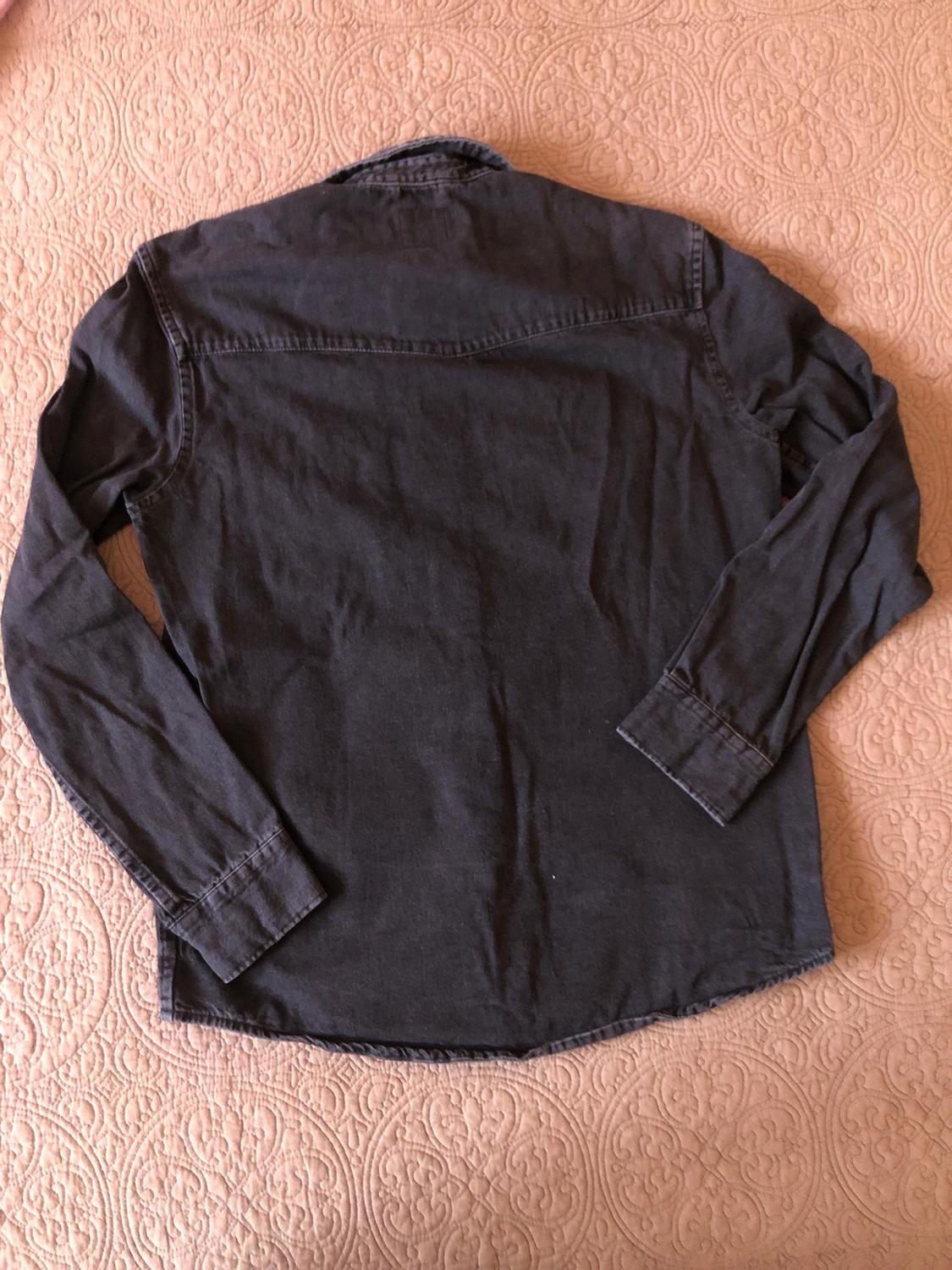 TOPSTITCHED DENIM SHIRT - Image 2