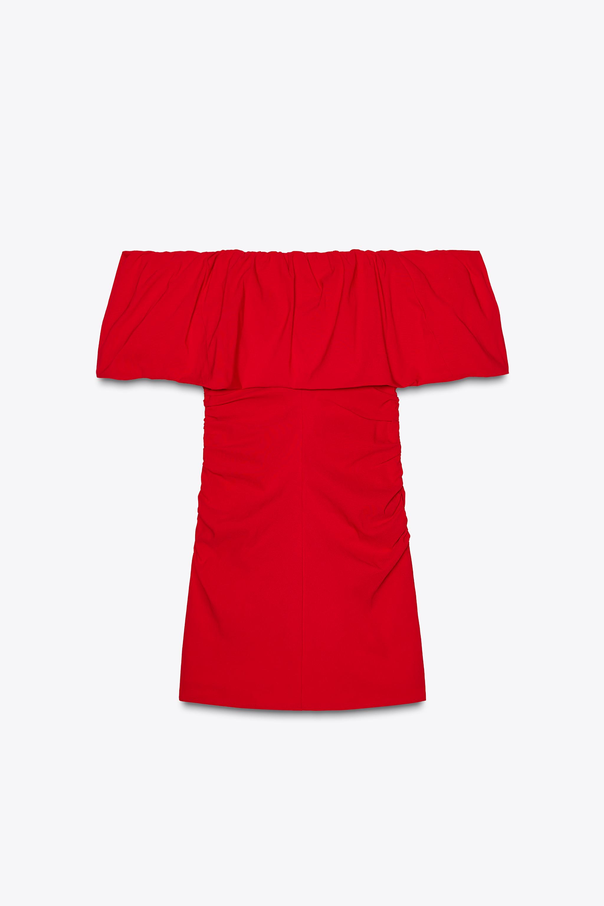 ROBE COURTE À VOLANT