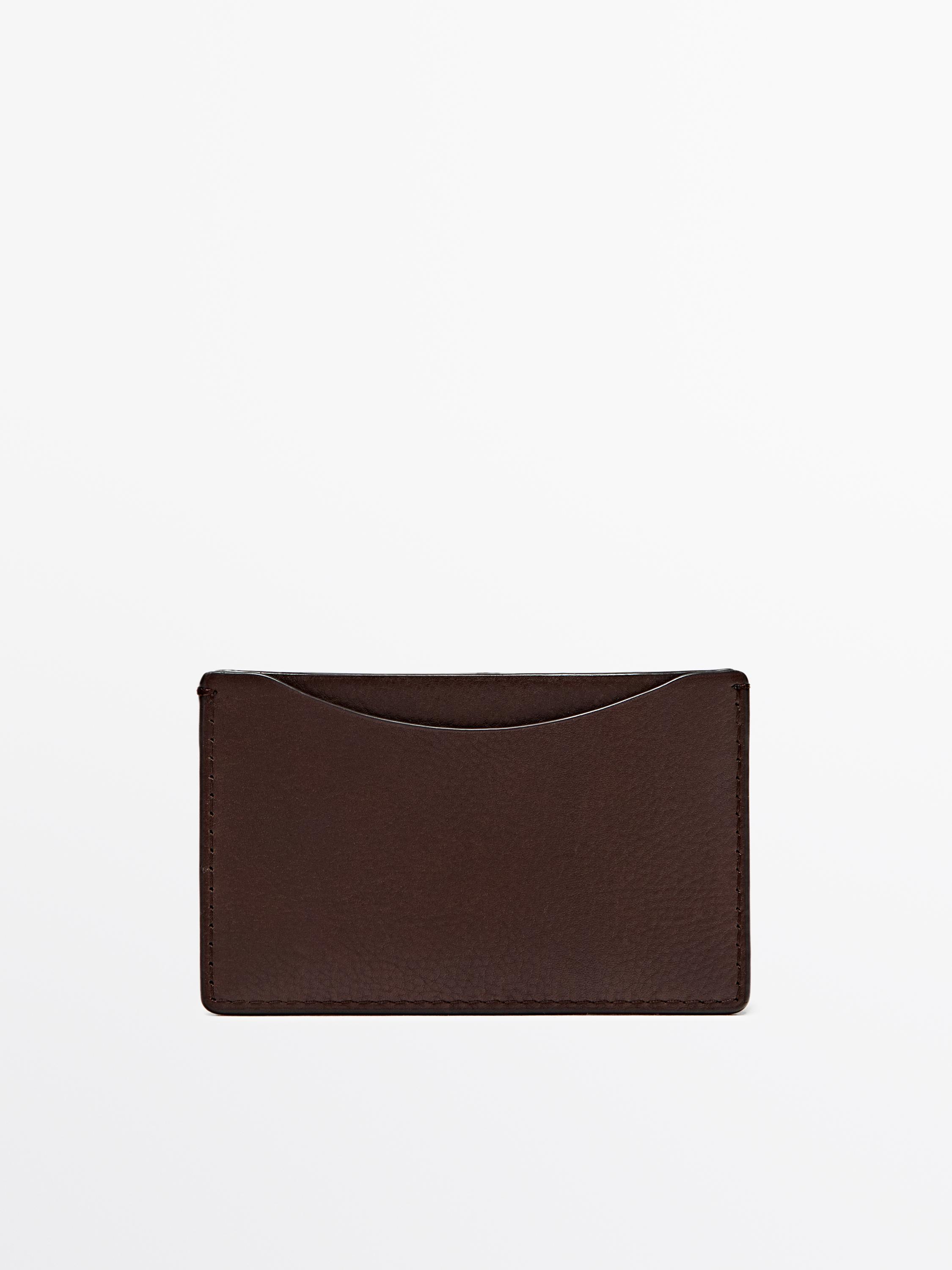 Nappa leather card holder