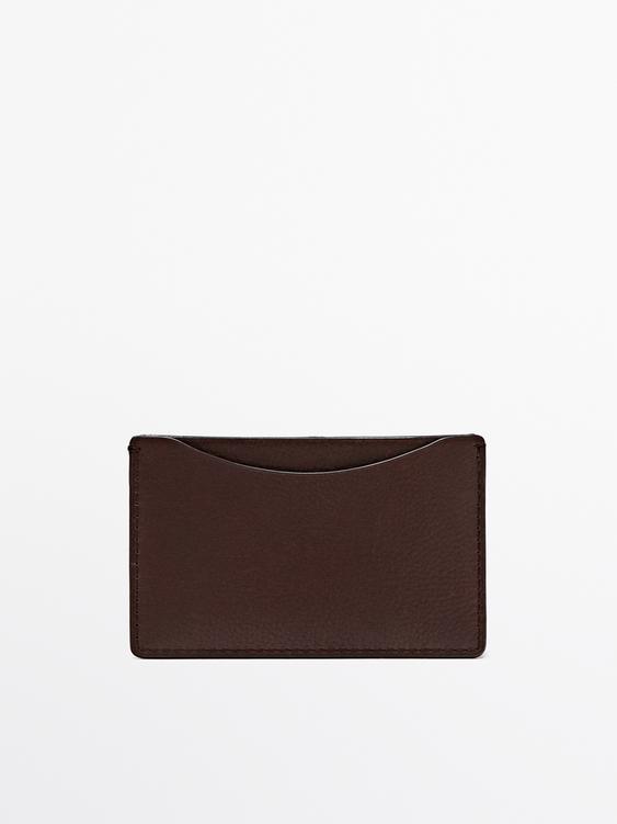 Nappa leather card holder