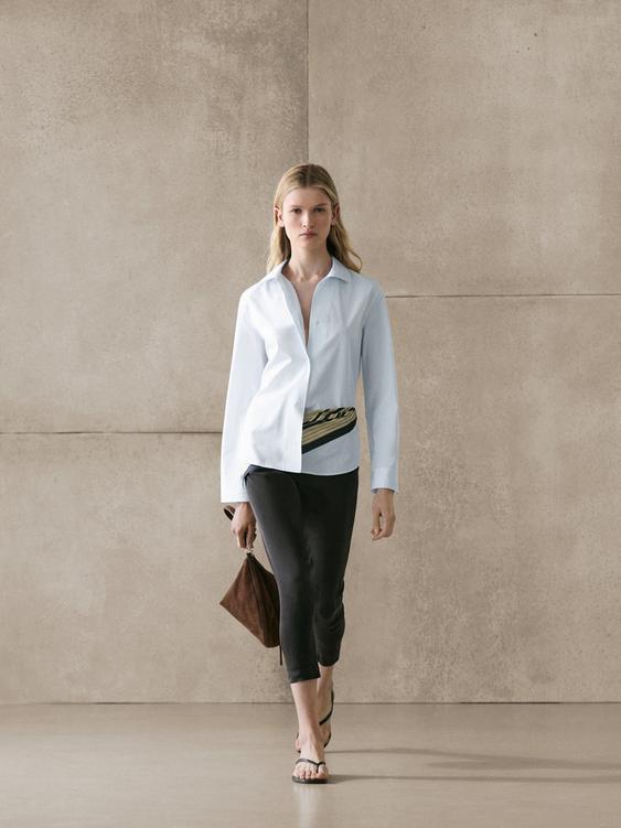 100% cotton poplin shirt from Zara - $100