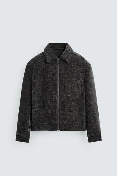 JAQUETA COM EFEITO ENRUGADO E TEXTURA - Cinzento da Zara