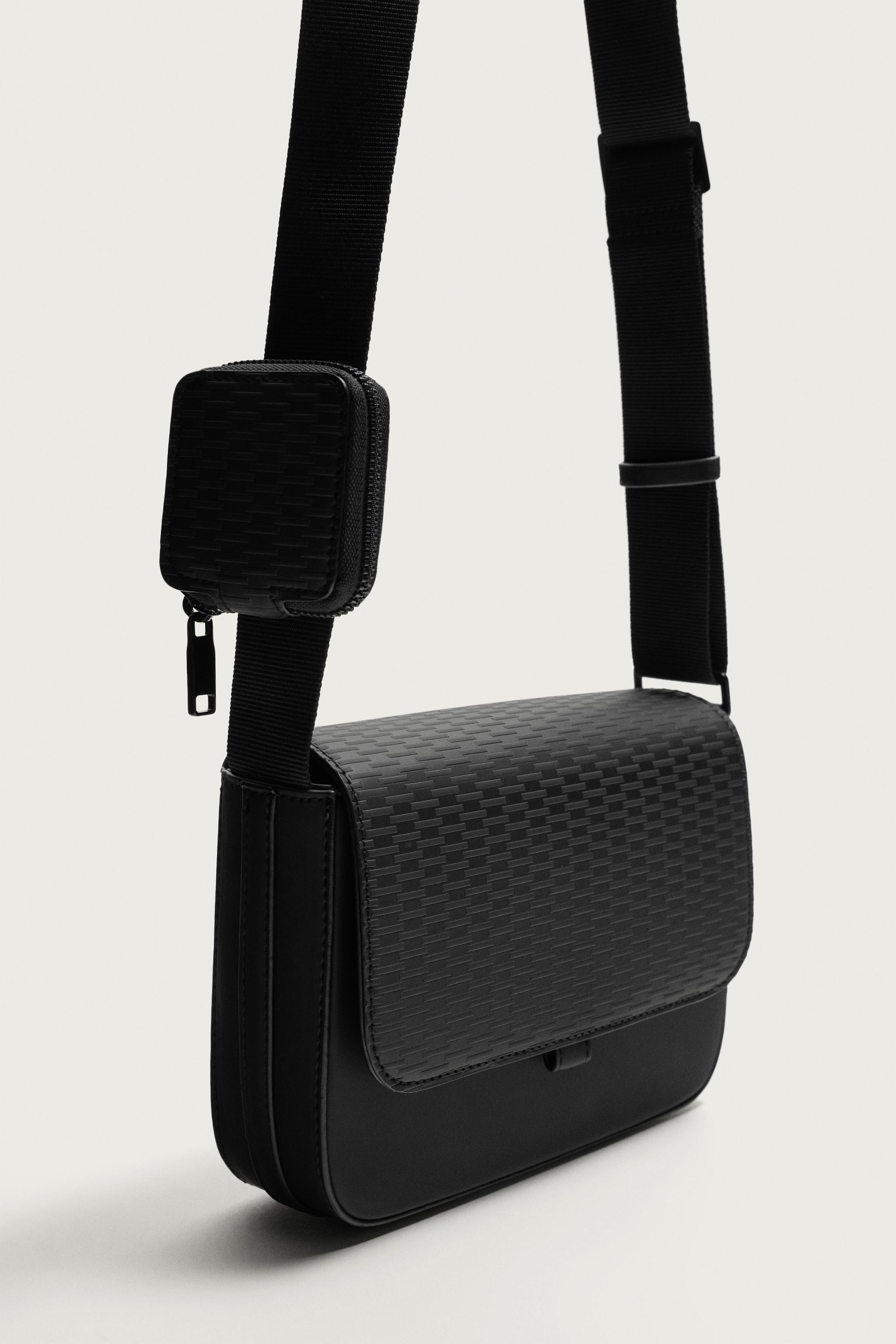 Мужские сумки Zara RUBBERIZED TEXTURE CROSSBODY — фото 6