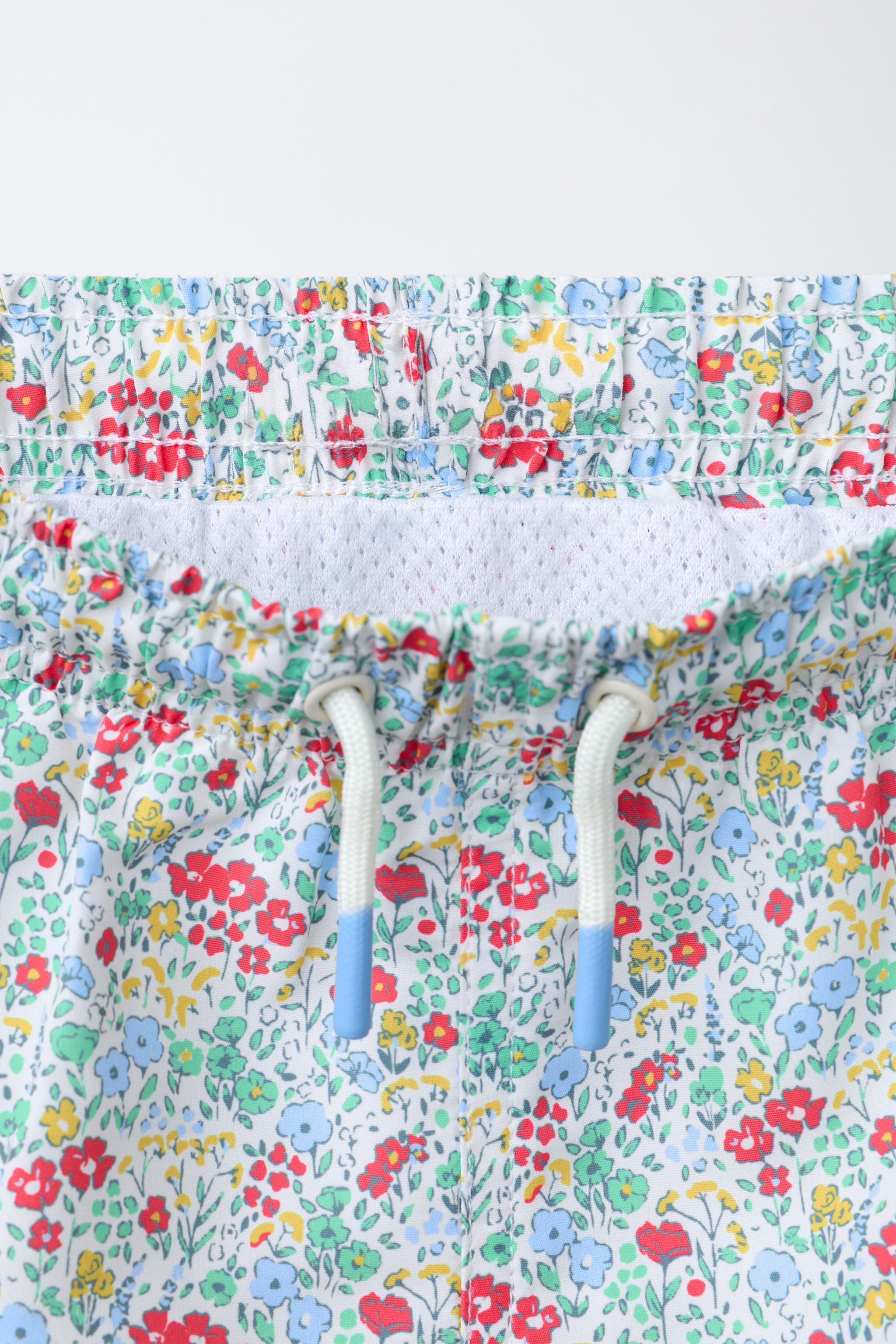 1-6 YEARS/ FLORAL SWIM SHORTS