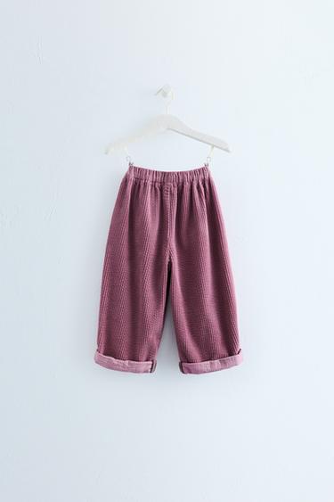 ZARA TIMELESS - CORDUROY balloon TROUSERS — Pink 2