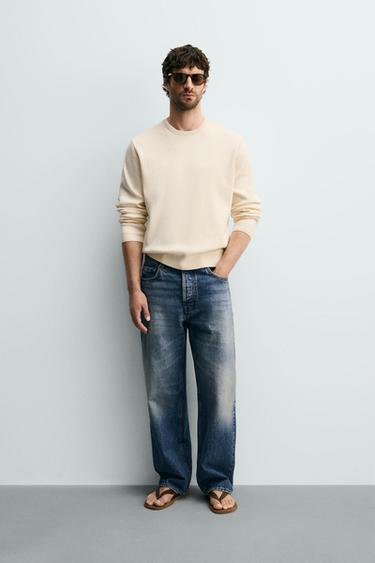 PULL STRUCTURÉ EN COTON - Écru de Zara