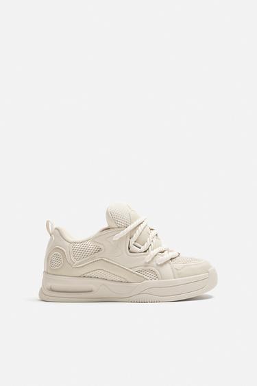 Zara ROPE SKATE SNEAKERS - White