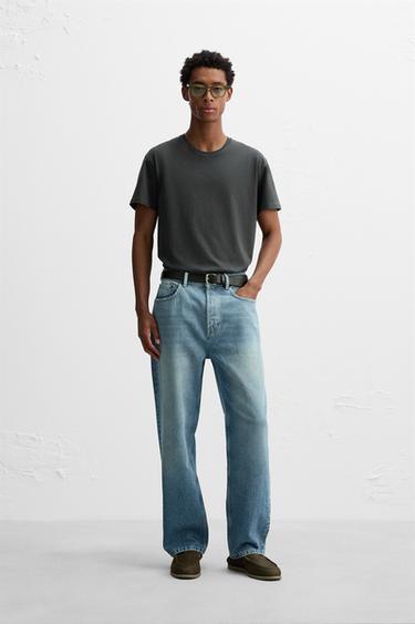 ДЖИНСИ STRAIGHT КРОЮ ДО ЩИКОЛОТКИ - Синій Zara - Зображення 0