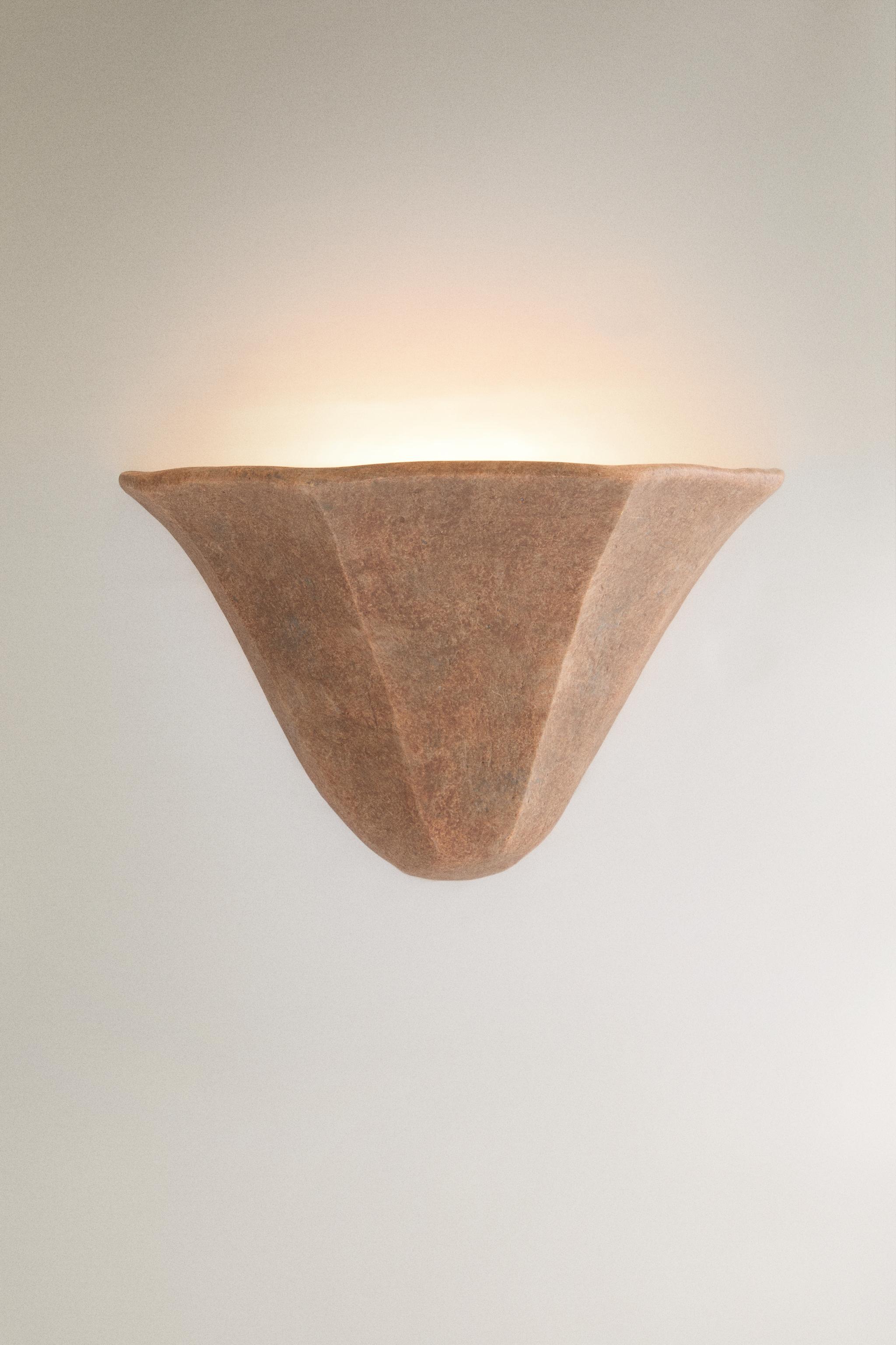 LAMP | STONEWARE WALL LIGHT — Terracotta