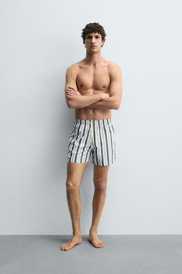 STRIPED SWIMMING TRUNKS - Multicoloured by Zara - Image 0