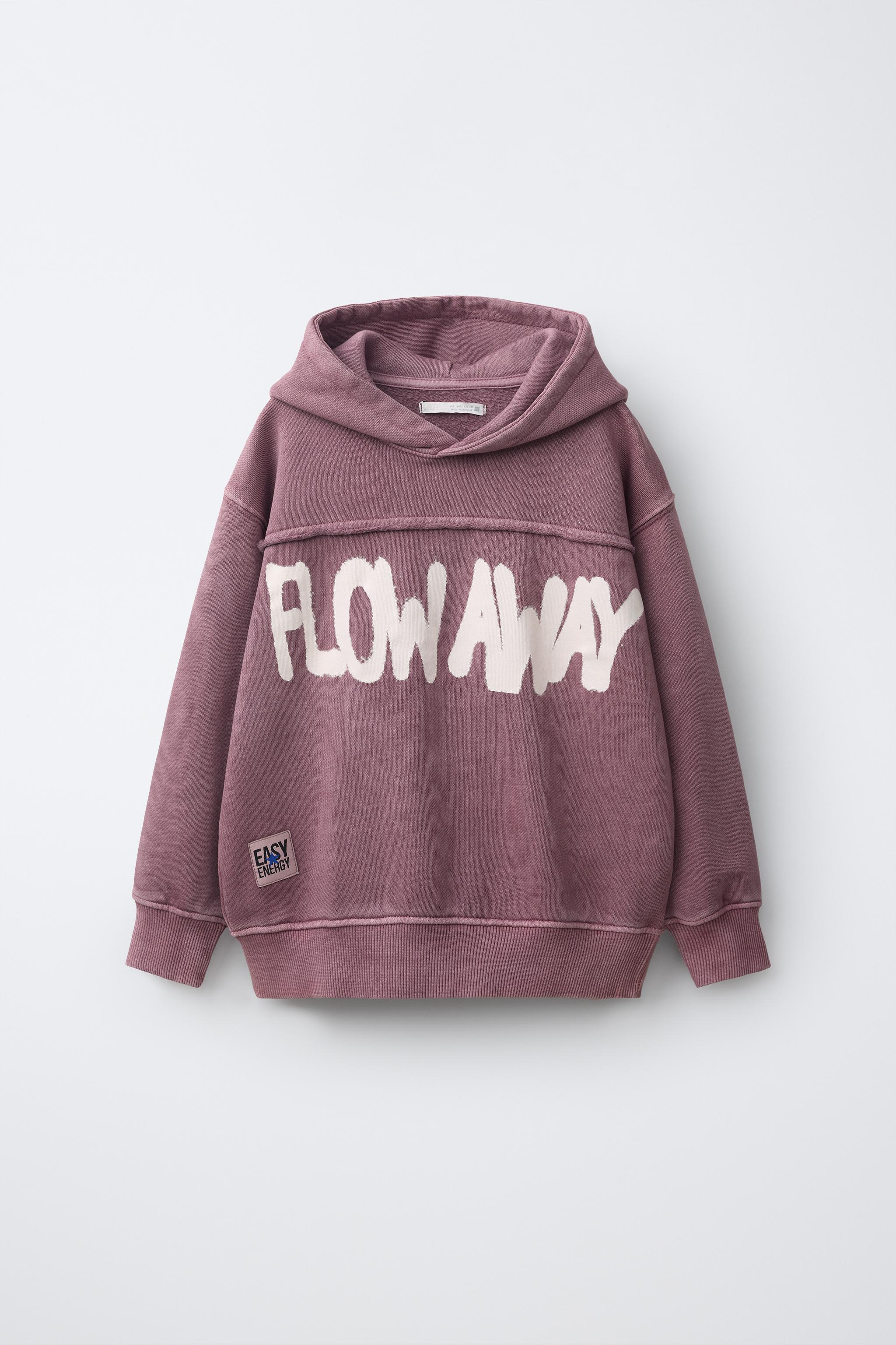 SPRAY EFFECT PRINT HOODIE — Lilac