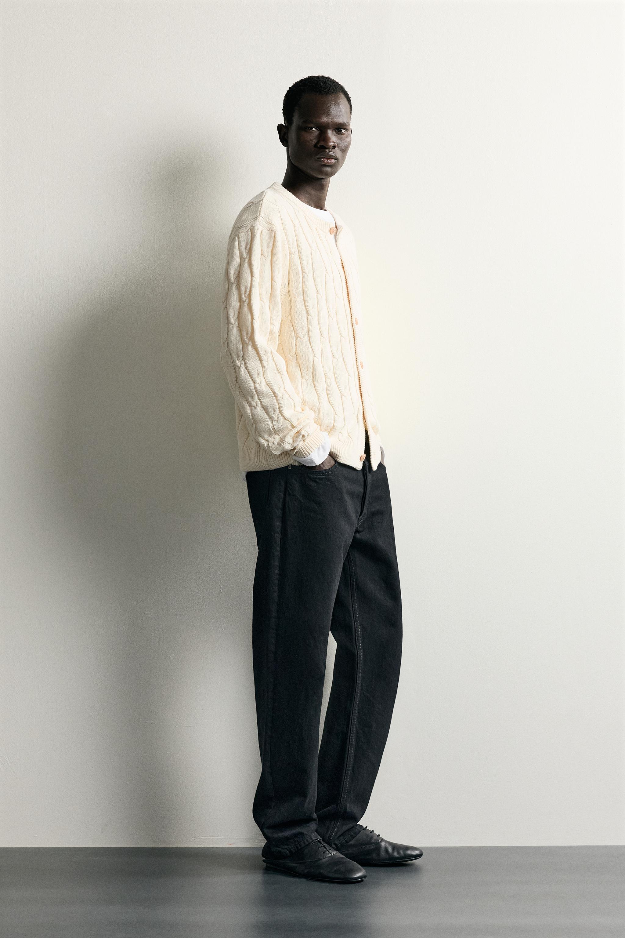 Zara RELAXED FIT BURGU ÖRGÜLÜ HIRKA görsel 4